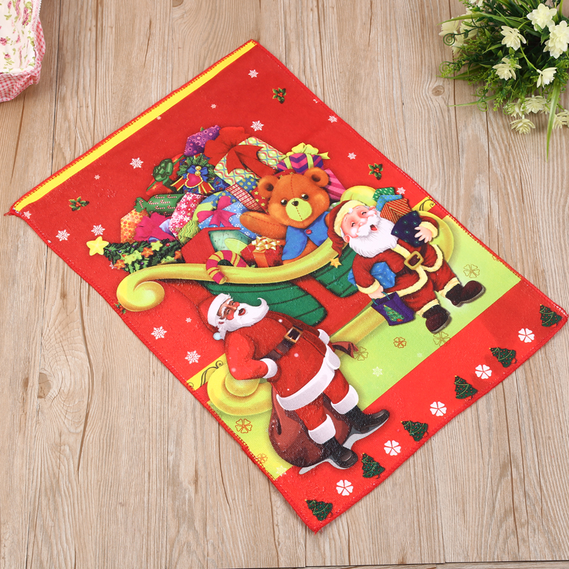 Factory direct sales of custom-made ultra-fine square towels, flower and floral cartoon printed tea towels details Picture