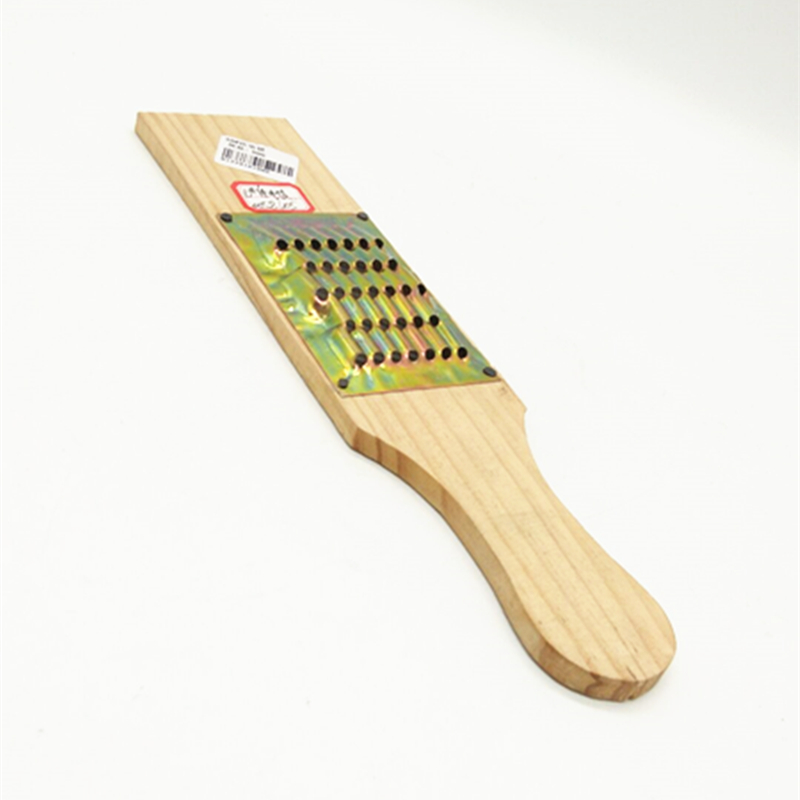 Sunshine Department Store stainless steel electroplated vegetable cutter, old-fashioned wooden grater, stainless steel grater knife details Picture