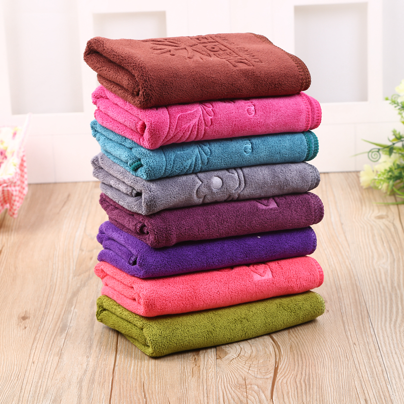 Regalo publicidad toalla en relieve caso personalizado ultra suave absorbente toalla