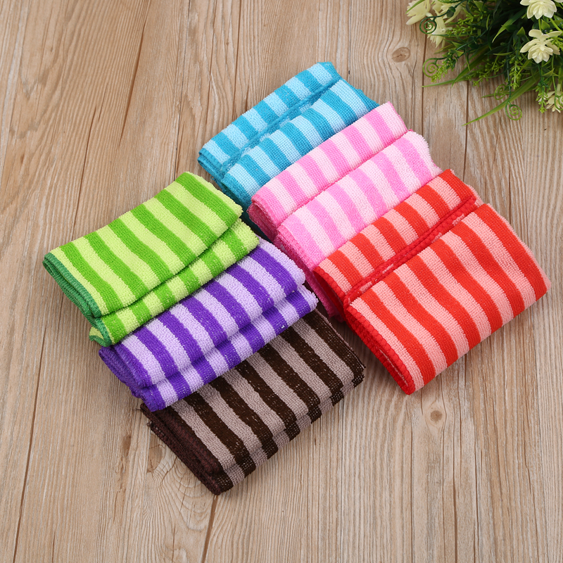 Striped square towel, all-cotton soft handkerchief, absorbent handkerchief towel