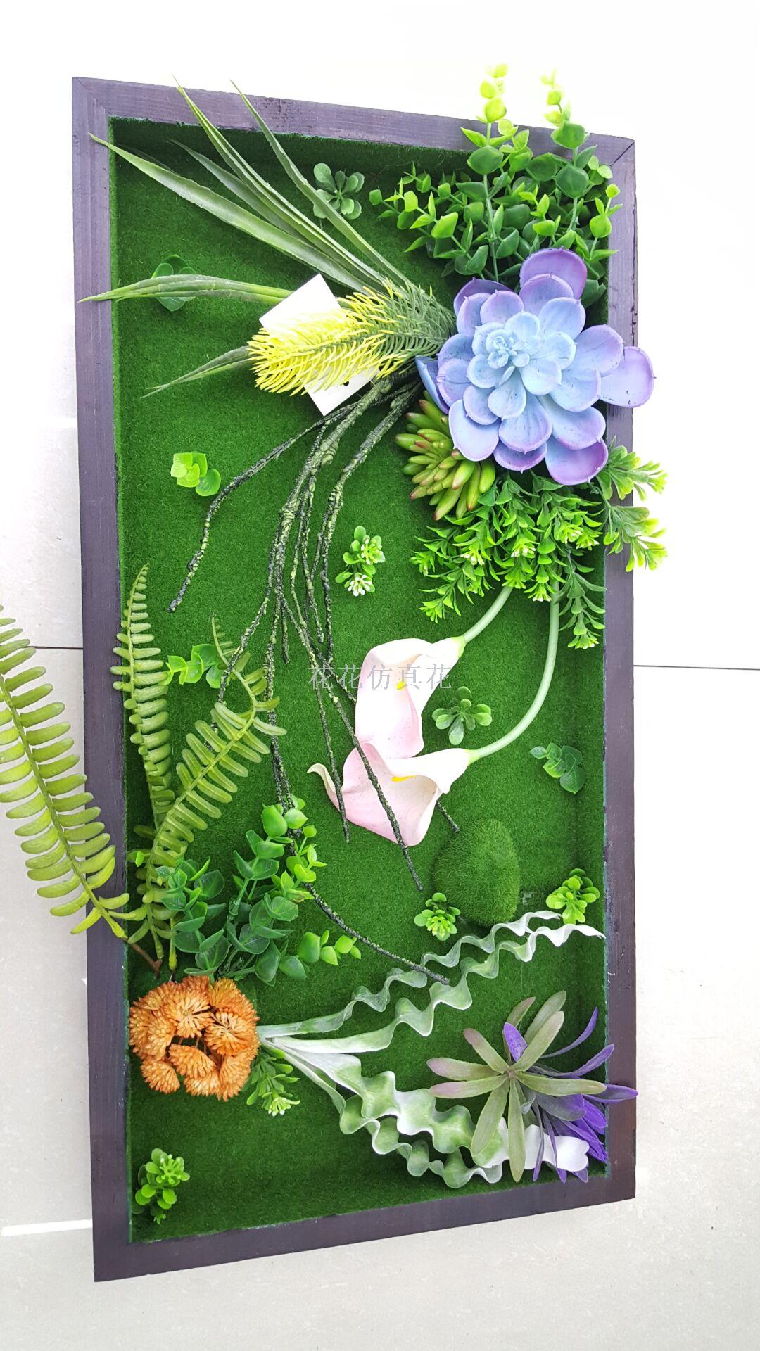 仿真相框多肉真木头假花装饰品墙纸搭配用品