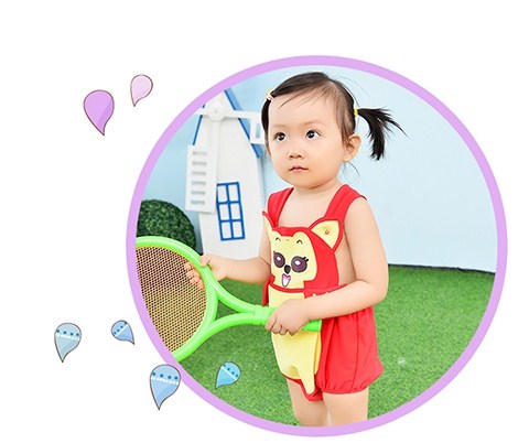 Hot spring bathing suit for boys and girls 0-3 years old