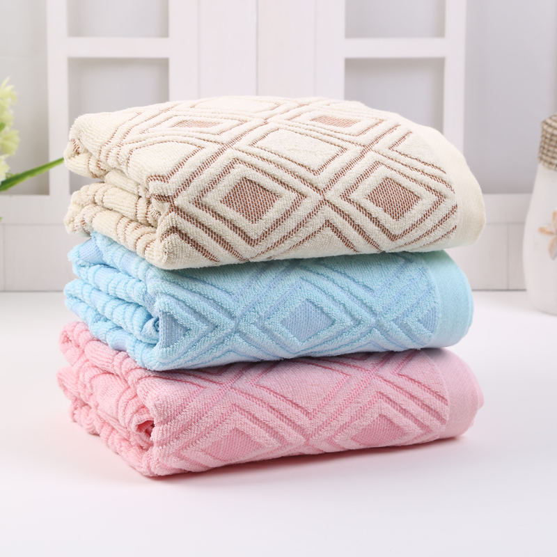 Diamond-shaped pure cotton household face towel, thickened plain jacquard absorbent face towel