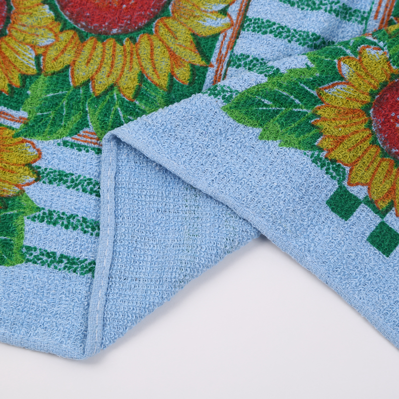 The pure cotton flower-printed face towel is soft and comfortable Specification image
