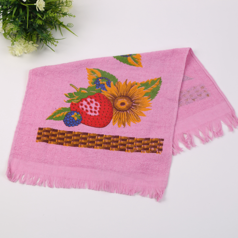 The pure cotton flower-printed face towel is soft and comfortable details Picture