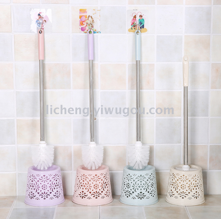 Stainless steel toilet brush Toilet brush Cleaning brush Hollow plastic brush thumbnail