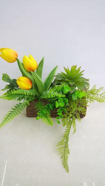 Imitation flowers bonsai PU wood meaty decorations restaurant wall photo wall