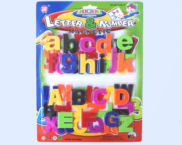 数字字母大小写字母冰箱贴 儿童玩具 双层冰箱贴