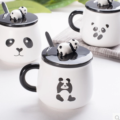 Ceramic cup Cartoon panda coffee cup