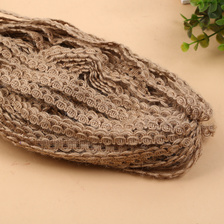 厂家直销 波浪型麻布麻绳卷装饰DIY麻布条绳子材料