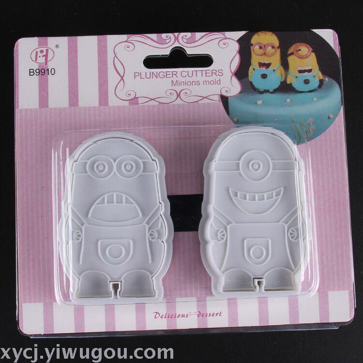 New creative Minion cookie model plastic 3D curvy model