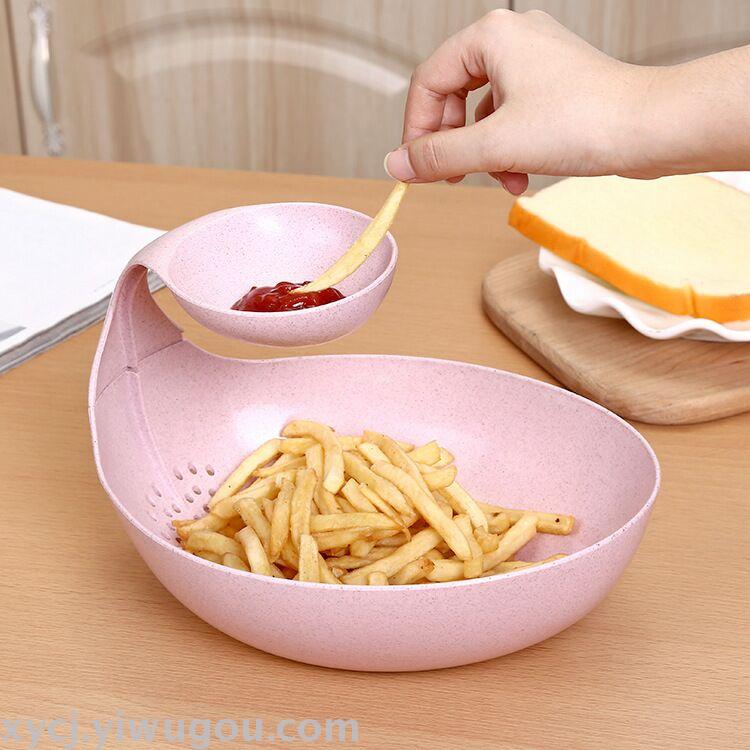 Creative and lazy fruit plate, fruit basket, home coffee table, candy, sunflower seed plate, salad plate, multi-purpose Application Scenario