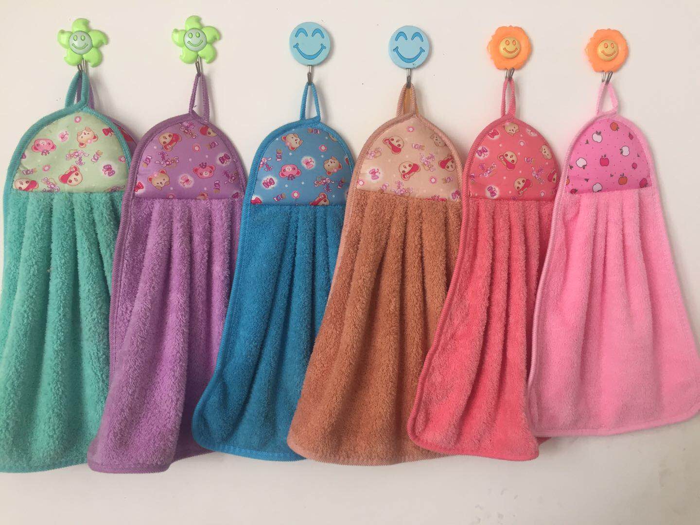 Coral fleece engrosado doble cara tiras de color paño impreso paño de lavado antiaceite paño de limpieza