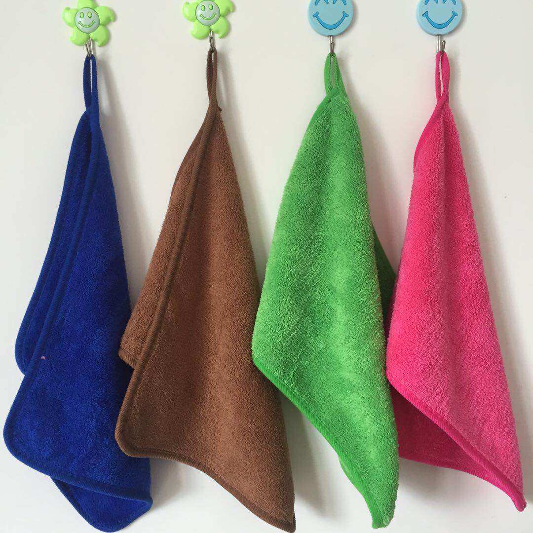 Coral fleece engrosado doble cara tiras de color paño impreso paño de lavado antiaceite paño de limpieza