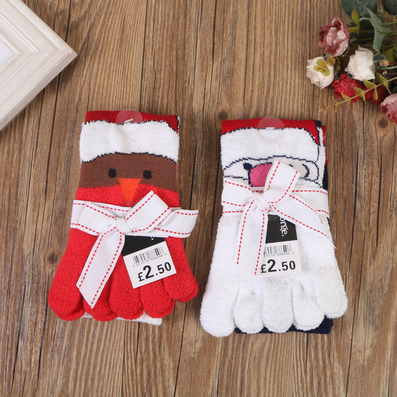 Hyatt Rabbit 2017 new fashion children's five-toed socks Christmas socks toe socks thumbnail