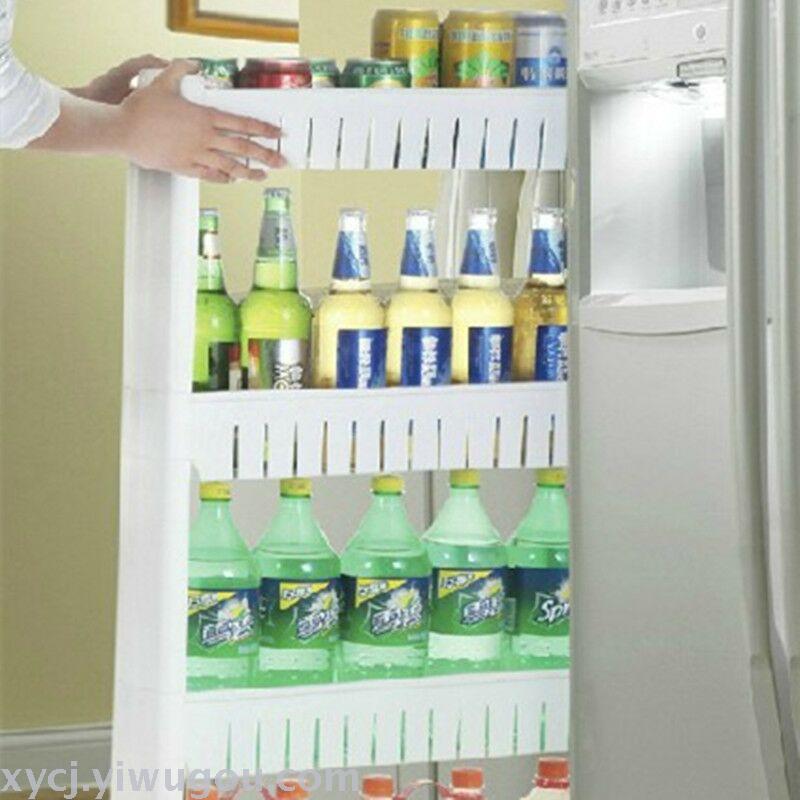 Gap storage rack, organizing rack, slit rack, movable storage rack with wheels, kitchen and bathroom storage rack Specification image