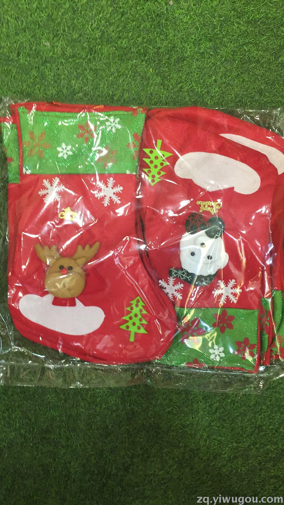 Christmas stocking Gift bag Christmas ornament trumpet candy head of a bed old man stocking Christmas tree hanging ornament Christmas stocking thumbnail