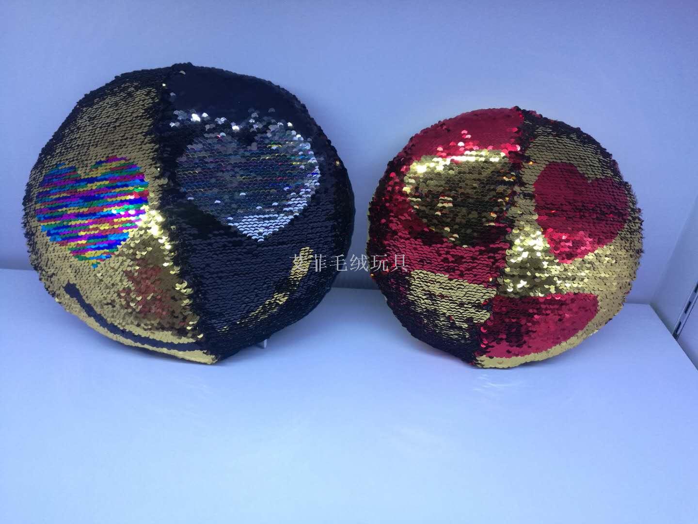 亮片刺绣抱枕坐垫靠垫毛绒玩具