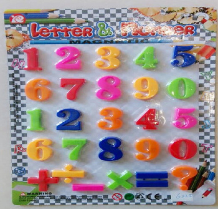 6227 [Customizable] Magnetic Cartoon Digital Letter Magnetic Sticker Creative Color Digital Fridge Magnet details Picture