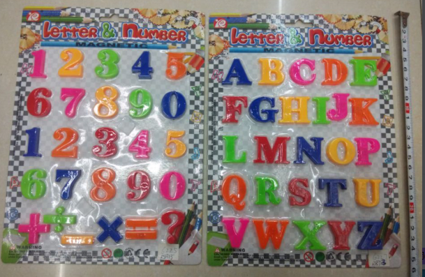 6227 [Customizable] Magnetic Cartoon Digital Letter Magnetic Sticker Creative Color Digital Fridge Magnet Specification image