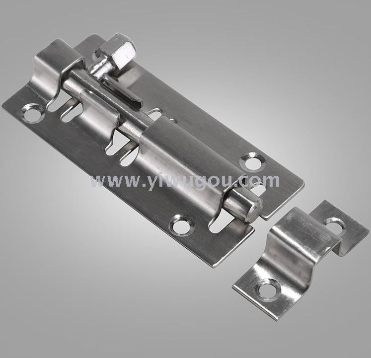 Stainless steel Chinese bolt open wooden door bolt 3 inch cabinet door anti-theft bolt
