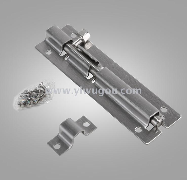 Supplying stainless steel door and window hardware accessories, small square latch, home decoration anti-theft door bolt, small square latch 4-inch