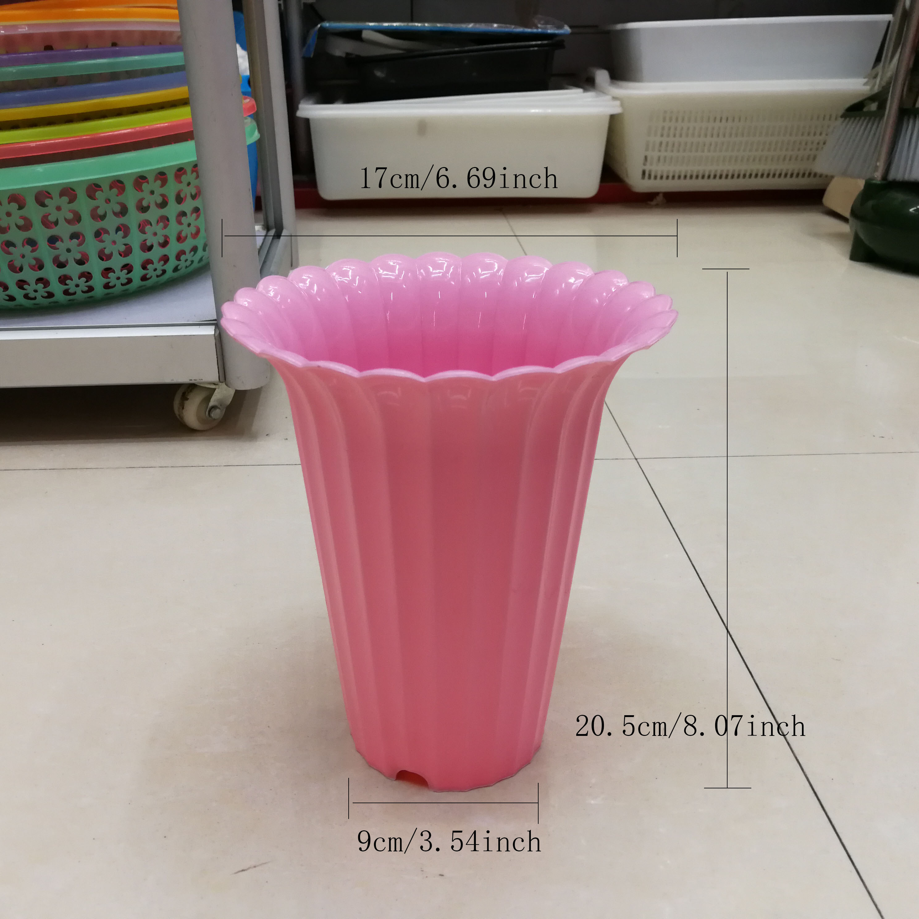 Thickened plastic flower pot Gardening practical flower pot simple fashion XG101 3851