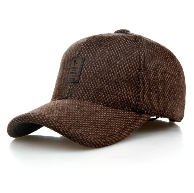 Autumn and winter men's cotton hats, fashionable outdoor sports baseball caps, Korean-style casual warm hats, ear-protecting woolen hats Application Scenario