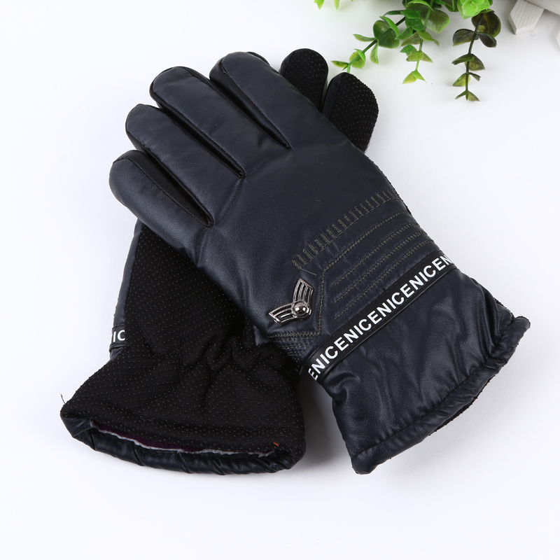 Men's warm casual gloves, outdoor gloves, cold-proof cotton gloves, thick gloves details Picture