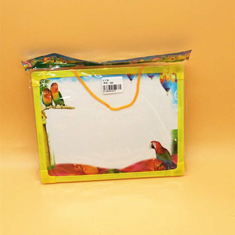 Sunshine Department Store Writing Board, Children's Drawing board, Plastic double-sided household hanging small blackboard, erasable writing practice board