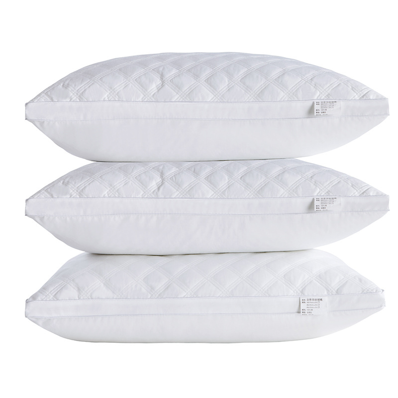 Five-Star Hotel Authentic Quilted Solid Pillow Core Pillow High Elastic Neck Pillow Bilateral Pillow Application Scenario