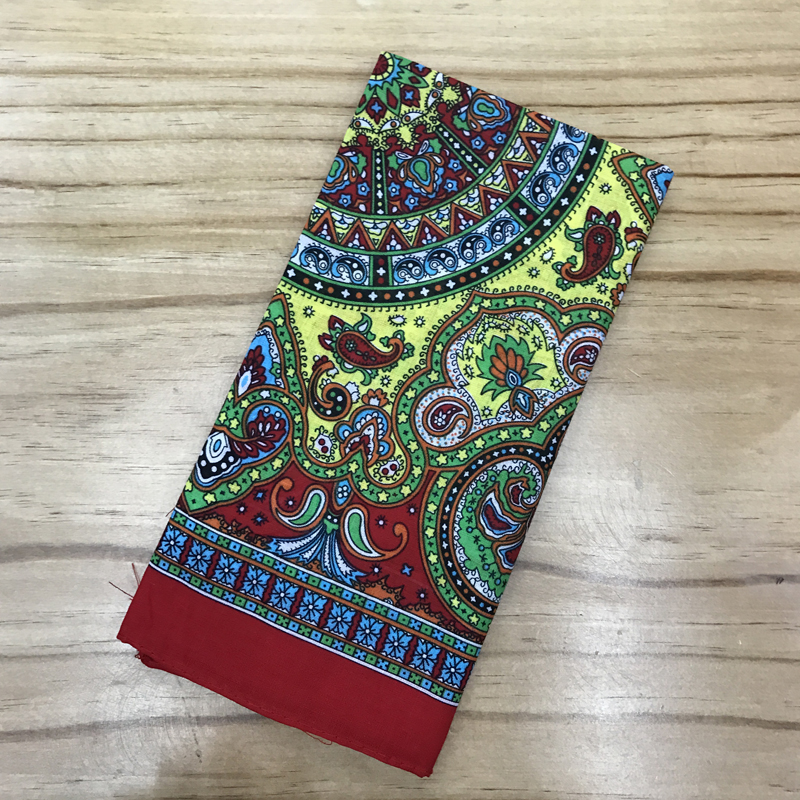 Cotton Bohemian headscarf, outdoor large handkerchief, sports sweat-absorbing headscarf, square scarf, 55CM Application Scenario