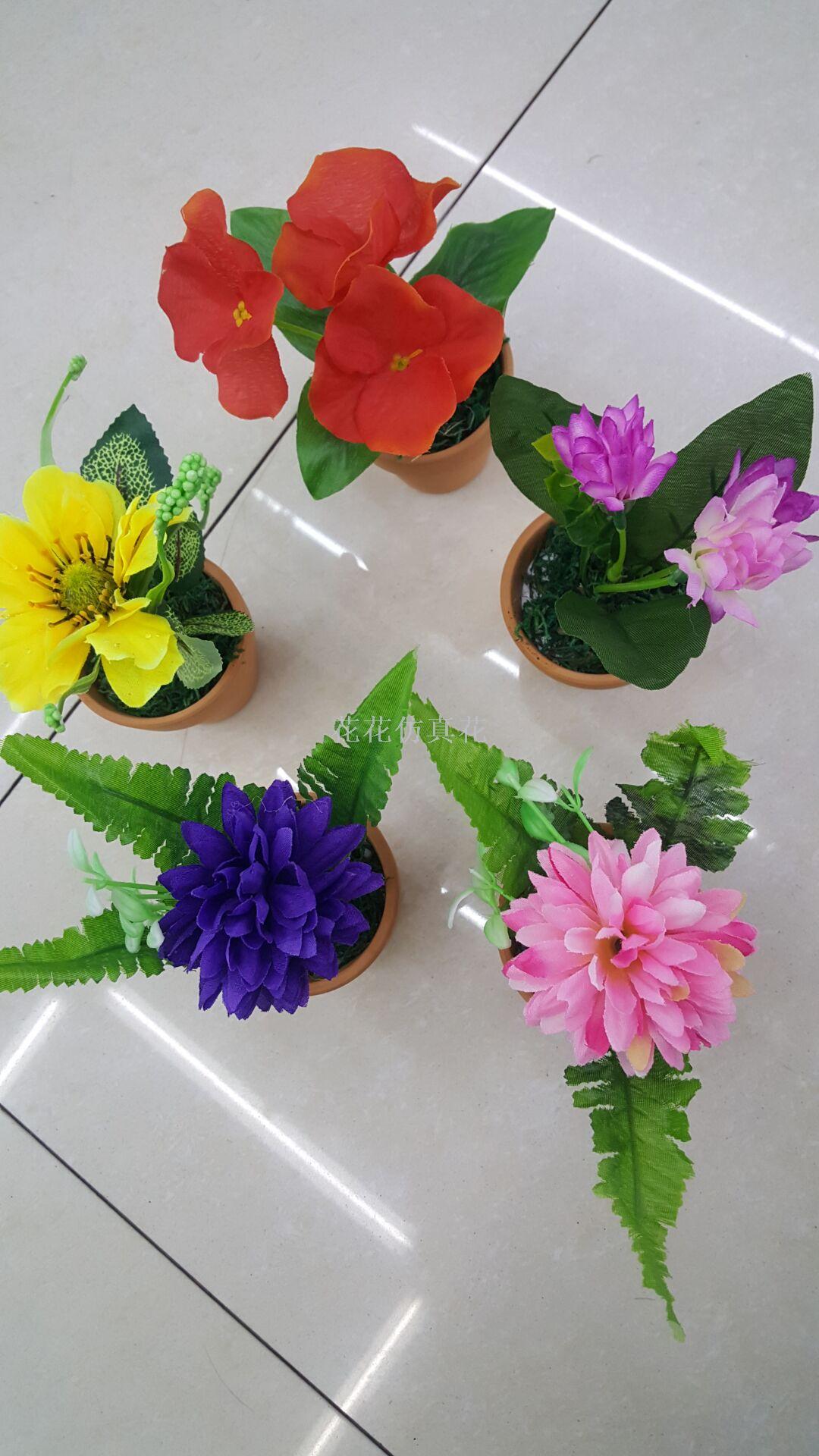 Ceramic miniature miniature silk flower series of simulation decoration living room bedroom