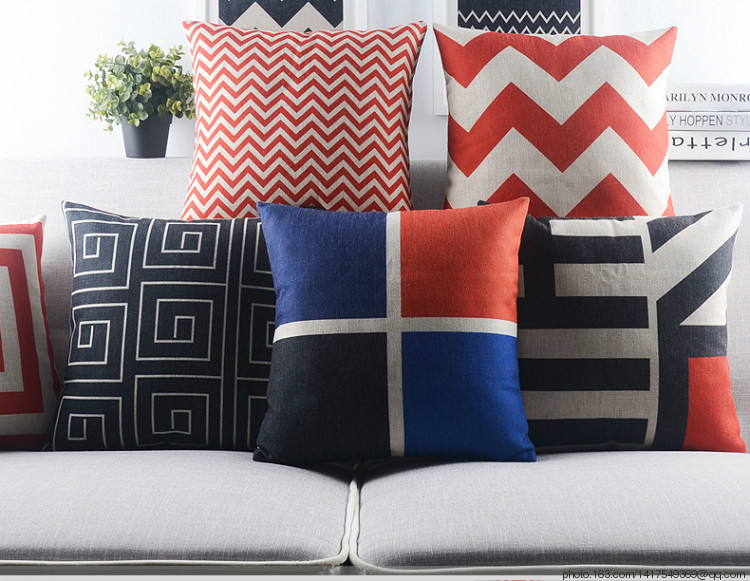 Digital printed cotton and linen sofa pillowcase and pillow cover Specification image