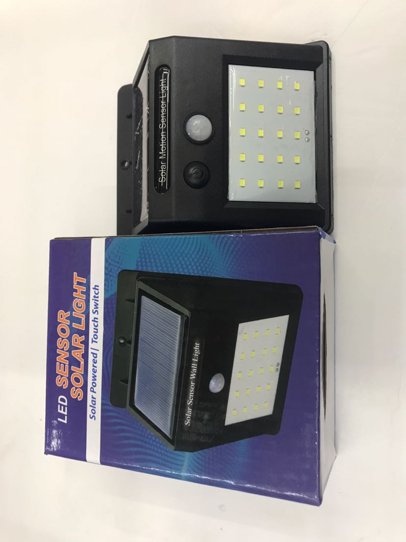 Solar wall light. The solar charge can discharge for a week