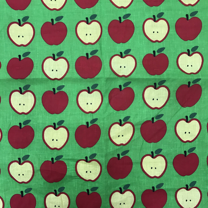 Cotton, green and red apple headscarf, outdoor large handkerchief, sports sweat-absorbing headscarf, square scarf, 55CM Specification image