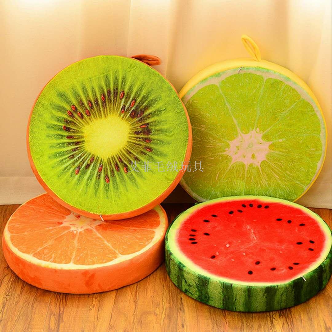 Plush toy cartoon 3D simulation watermelon fruit cushion backrest sponge cushion sofa Specification image