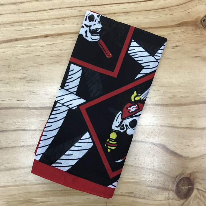 Cotton skull outdoor large handkerchief, handkerchief, sports sweat-absorbing headscarf, square scarf, 55CM details Picture