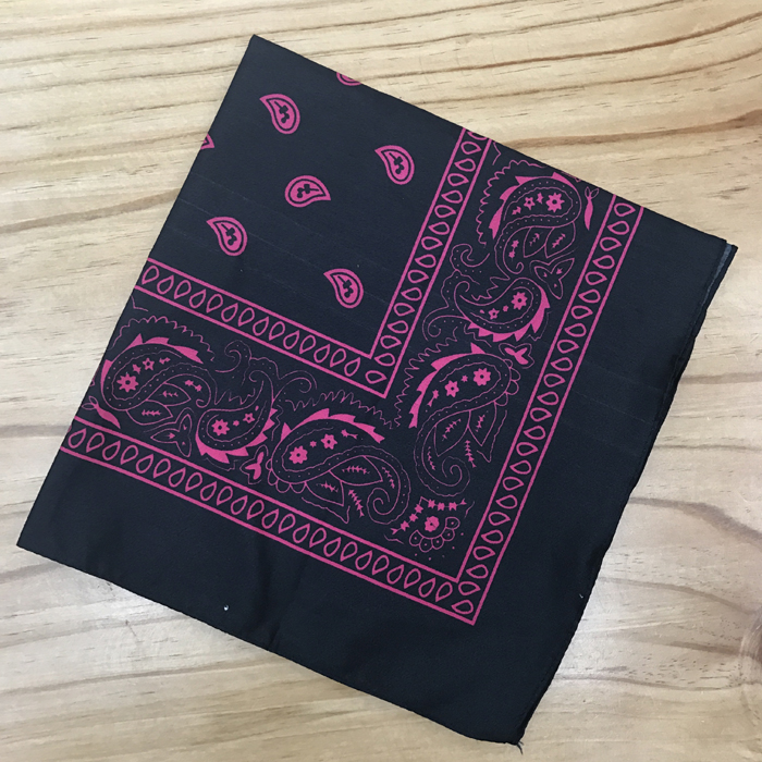Square scarves, street stalls, foreign trade items, all-polyester amoeba headscarves, cashew flower outdoor large handkerchiefs, handkerchiefs, sports sweat-absorbing headscarves, square scarves 55CM foreign trade items Specification image