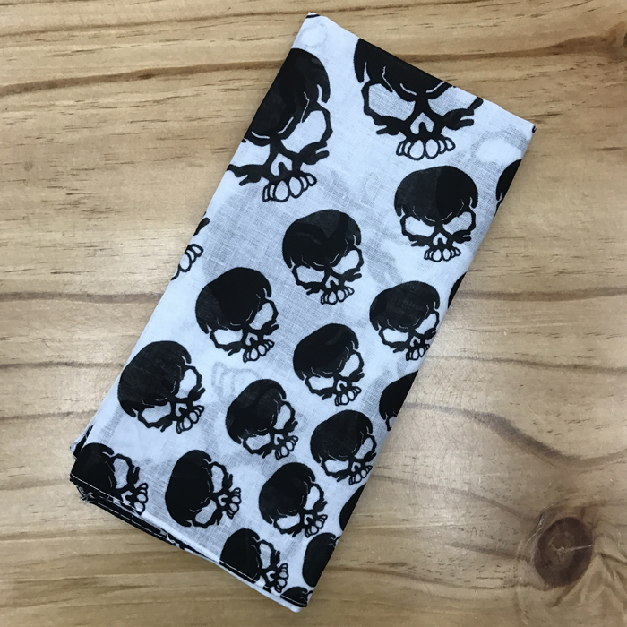 Cotton gradient skull outdoor large handkerchiefs, handkerchiefs, sports sweat-absorbing headscarves, 55CM square towels for export from street stalls details Picture