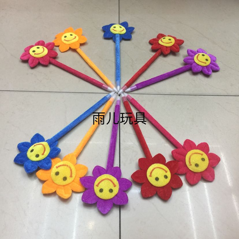 Plush pen, sunflower pen, rose pen, stationery pen, tulip pen, lily pen details Picture