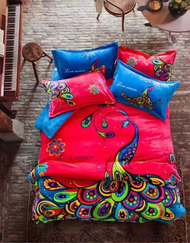 Shuji Velvet four-piece bed sheet, quilt cover and bedding
