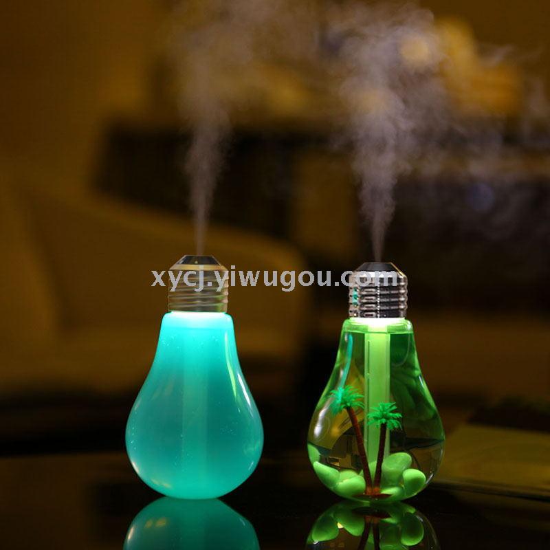 Creative bulb humidifier, seven-color led humidifier gift, Mini USB office humidifier