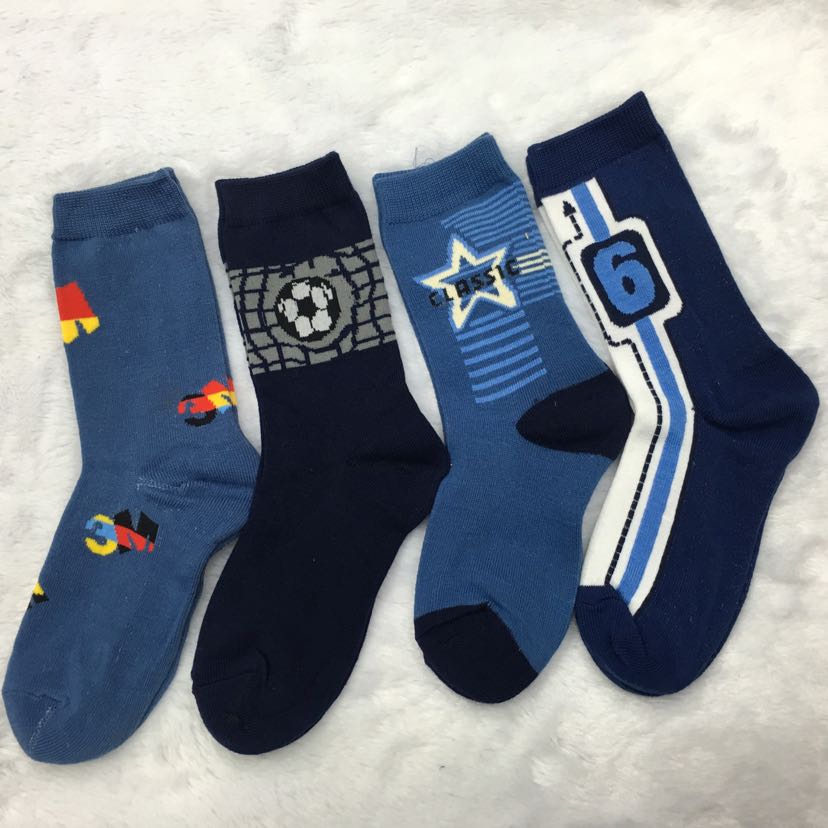 Street stall polyester-cotton double yarn socks for boys and girls aged 9 to 13, loose-fitting socks, lace socks, autumn and winter socks Specification image
