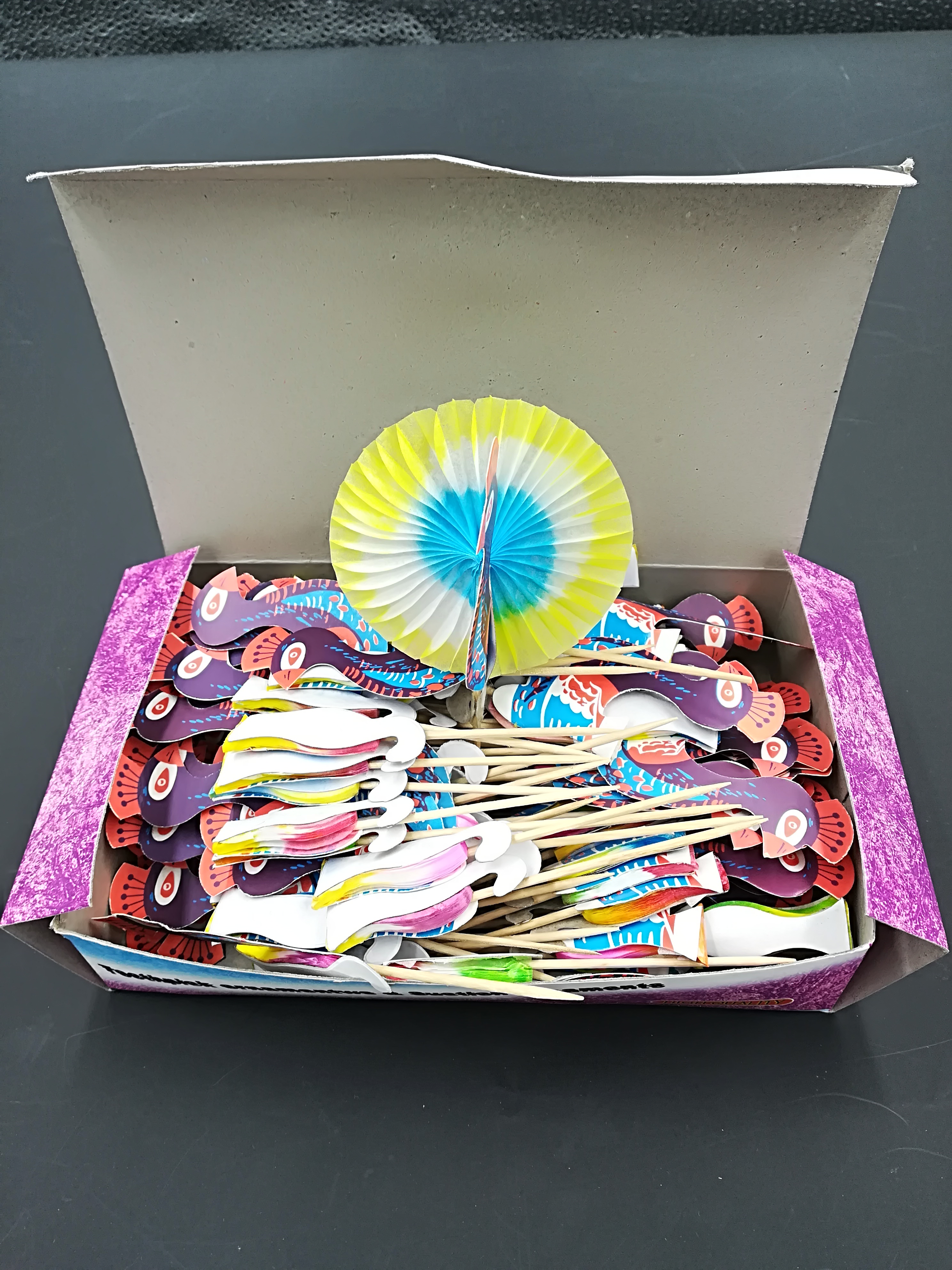 Bamboo grocery crafts custom wholesale creative flower branch fruit stick toothpick