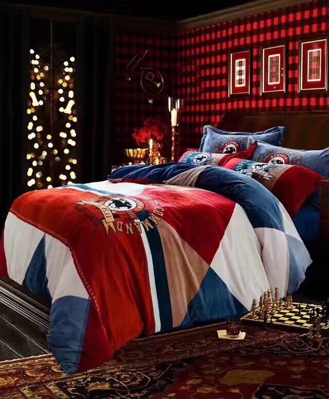 高贵典雅 舒吉绒抗静电高密超柔暖绒保暖四件套 床上用品