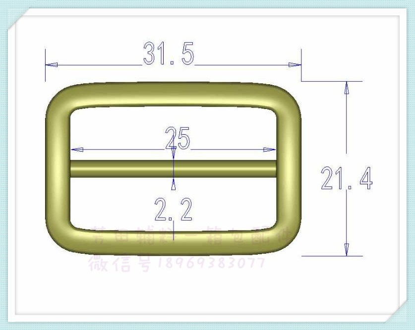 25 inner diameter three speed buckle big coat buckle for loading buckle 3D picture