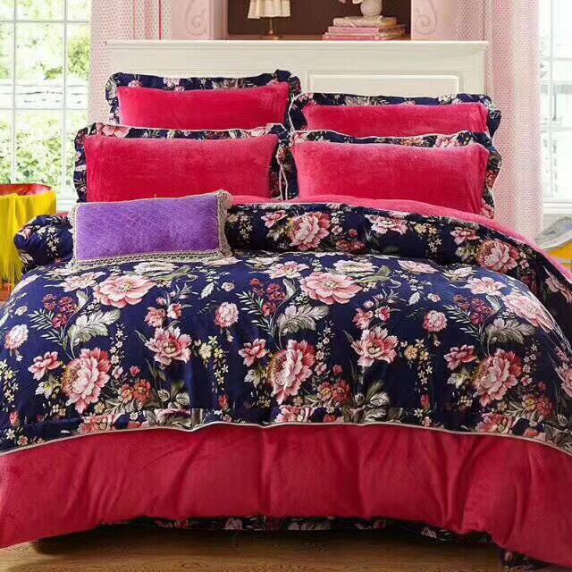 Lace flannel four-piece bedding set Application Scenario