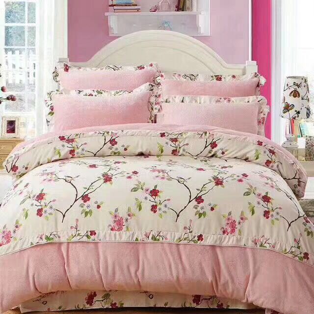 Lace flannel four-piece bedding set Application Scenario