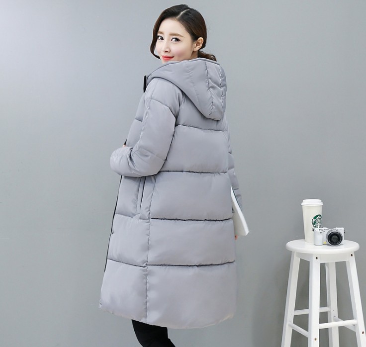 Winter cotton-padded clothes, mid-length cotton-padded jackets, women's down cotton-padded jackets, large-sized thickened slim-fitting cotton-padded jackets, women's outerwear details Picture